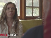 Preview 1 of She Will Cheat - Thicc Big Tit Lena Paul Sucks Her BF