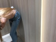 Preview 1 of During shopping, a thin girl sucked my dick in the fitting room