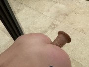 Preview 2 of Vacation-Amateur girlfriend anal creampie in the bath room