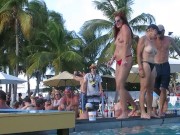 Preview 1 of Sexy Slut Topless Dance at Fantasy Fest Pool Party Key West