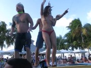 Preview 5 of Sexy Slut Topless Dance at Fantasy Fest Pool Party Key West