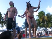 Preview 6 of Sexy Slut Topless Dance at Fantasy Fest Pool Party Key West