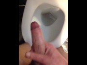 Preview 3 of Huge cock in public. Cums in the bathroom.