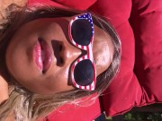 Preview 5 of Daddy EXPLODES in my PUSSY on the 4th of July in the backyard