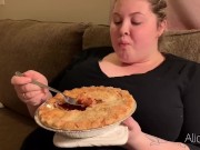 Preview 3 of SHOVING PIE DOWN INTO MY HUGE HUNGRY STOMACH