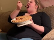 Preview 4 of SHOVING PIE DOWN INTO MY HUGE HUNGRY STOMACH