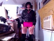Preview 3 of Began Trying On a Coat. Tranny Nearly Loses Her Load Due To Overactive Clit