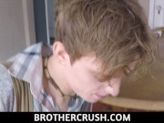Preview 2 of stepbrother Crush-Boy Sucks Older stepBrother’s Fat Cock For a Ride