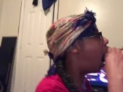 Preview 1 of Top god getting her face fucked in house