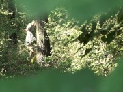 Preview 3 of Pissing milf followed by voyeur in the forest