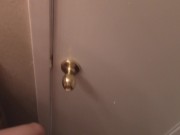 Preview 4 of Risky bathroom sex! A knock on the door, almost caught!