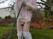 Preview 3 of Outdoors Diaper Wetting with Transparent Rain Wear