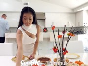 Preview 1 of CUM4K Multiple Oozing Creampies Inside Asian Pussy On Thanksgiving