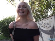 Preview 1 of Public Agent Blonde teen Marilyn Sugar fucked in the woods