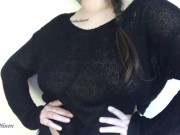 Preview 1 of See Through Sweater Tease - Natural Tits - Preview
