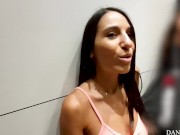Preview 1 of Hot in Hotel's elevator and she sucks it in the aisle - Naughty Danika!
