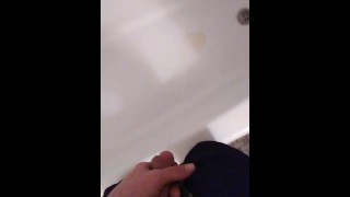 POV Pissing in My Bathtub, Before I Cleaned It Up