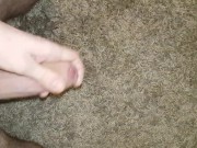 Preview 5 of pissing the carpet and cum afterwards