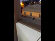 Preview 1 of Asian teen has risky public sex on hotel balcony