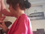 Preview 3 of Girl getting deep throat facefucked and gags on the cock