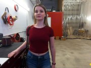Preview 3 of Roadside - Busty Blonde Fucks To Pay For Her Car Bill