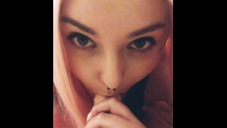 Pink Haired Goth Slut Sucks Your Cock