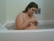 Preview 6 of Relaxing and Smoking and Chatting In The Tub - Voyeurism