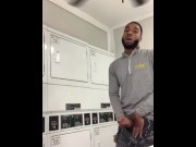 Preview 2 of SMOKEPOLEBOY CAUGHT JACKING OFF AT THE LAUNDRY MAT.