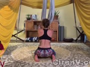 Preview 6 of Goddess Ciren Verde Doing Naked Yoga In Her Silks