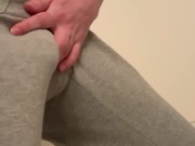 Preview 3 of Wearing Grey Sweatpants while I Jerk off & Cum