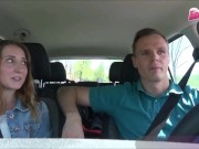 Preview 3 of german hitchhiker teen pick up and outdoor fuck