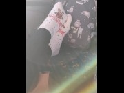 Preview 2 of Socks and Feet Tease on The Train
