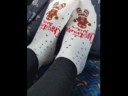 Preview 5 of Socks and Feet Tease on The Train