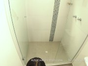 Preview 3 of Teen Latina Webcam Model POV Blowjob and Doggy in my Bathroom