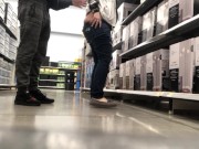 Preview 1 of (Almost Caught) Public Fuck at Walmart Supermarket Risky Random Sex Search 365movies