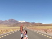Preview 6 of Je le suce et avale tout son sperme en plein milieu de la route au Chili
