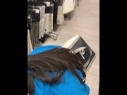 Preview 4 of Dumb slut wife sucking dick in public like a whore