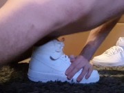 Preview 1 of 4K - Fuck and cum hard inside Nike Airforce 1 Sneaker