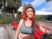 Preview 4 of Roadside - Tattoo Redhead Fucks To Get Her Classic Car Fixed