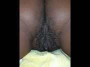 Preview 2 of Perfect Hairy Black Teen Ass and Pussy