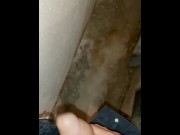 Preview 3 of Arab Male Peeing in closed down factory. عربي يتبول