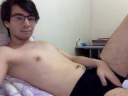 Preview 1 of Wanking for the webcam and eating my cum