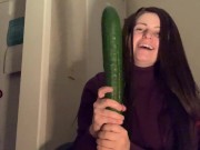 Preview 2 of Look at this massive English cucumber!!!! (Super Soft Attempt!)