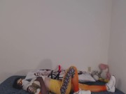 Preview 1 of Femboy in Tracer Cosplay Teases & Fills Her Holes With a Dragon Dick