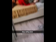 Preview 6 of Cheating girlfriend sends snapchat to her boyfriend while she gets fucked