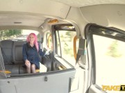 Preview 4 of Fake Taxi Pink Haired Roxy Lace Fucks a Huge White Cock