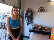 Preview 4 of Roadside - Blonde Tattoo Babe Banged By Her Car Mechanic