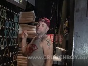 Preview 1 of the french pornstar Enzo RIMENEZ fucked raw by KOLDO GORAN in locker room