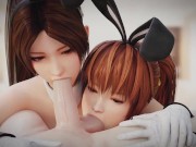 Preview 2 of Mai and Kasumi Shared Blowjob Dead or Alive