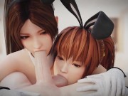 Preview 4 of Mai and Kasumi Shared Blowjob Dead or Alive